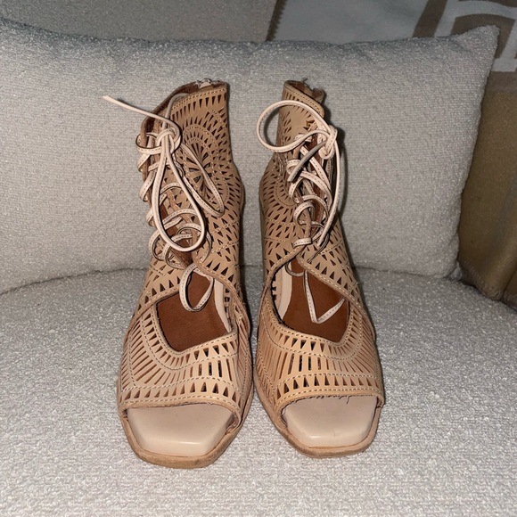 Jeffrey Campbell Rodillo Lace-up Hi-Wedge Sandal - Picture 1 of 5